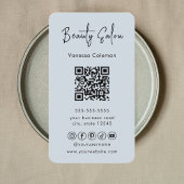 Minimal Beauty Hair Salon Pink Navy Business Card Visitenkarte