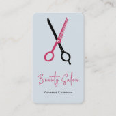 Minimal Beauty Hair Salon Pink Navy Business Card Visitenkarte (Vorderseite)
