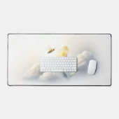 Minimal Bee & Clouds Desk Mat Schreibtischunterlage (Tastatur & Maus)
