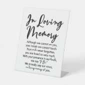 Minimal bei der Gedächtnisurkunde Sockelschild (Vorderseite)