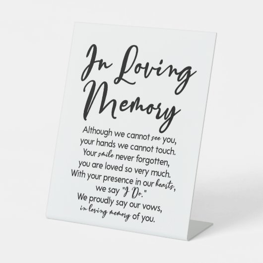 Minimal bei der Gedächtnisurkunde Sockelschild (Vorderseite)