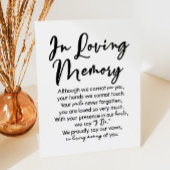 Minimal bei der Gedächtnisurkunde Sockelschild