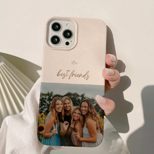 Minimal Beige Best Friends Foto Case-Mate iPhone Hülle