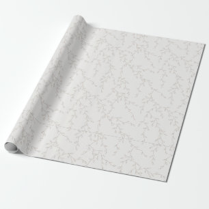 Minimal-Beige-Blätterzweige mit elegantem Fluss Geschenkpapier