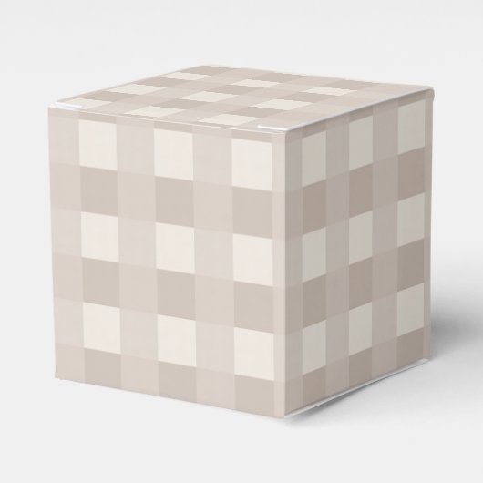 Minimal Beige Checkerboard Design Geschenkschachtel (Vorderseite)