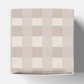 Minimal Beige Checkerboard Design Geschenkschachtel (Oben)