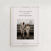 Minimal beige modernes Foto Save the Date Einladung