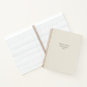 Minimal Beige Personalisiert Moderne Dankbarkeit Notizblock (Innenseite)