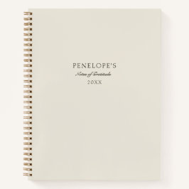 Minimal Beige Personalisiert Moderne Dankbarkeit Notizblock