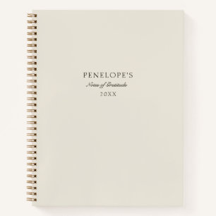 Minimal Beige Personalisiert Moderne Dankbarkeit Notizblock