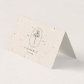 Minimal Beige Textured Florist Message Card Visitenkarten (Vorderseite)