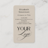 Minimal benutzerdefinierter Text Pastel Vanilla QR Visitenkarte (Vorderseite)