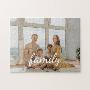 Minimal benutzerdefiniertes Skript-Foto und -Namen Puzzle