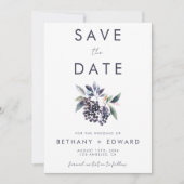 Minimal Berry Wedding Save The Date (Vorderseite)