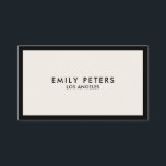 Minimal Beruflich Luxus Black Ivory Chic Visitenkarte<br><div class="desc">Minimal Beruflich Luxus Black und Elfenbeinweiße Visitenkarte. Einfache und elegante Visitenkarten-Designvorlage,  personalisieren Sie alle Texte und Farben für ein einzigartiges Aussehen.</div>