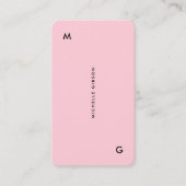 Minimal Beruflich Pastel Pink Ästhetik Visitenkarte (Vorderseite)