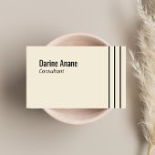 Minimal Beruflich, schwarz und weiß gestreift Visitenkarte