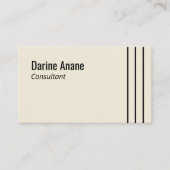 Minimal Beruflich, schwarz und weiß gestreift Visitenkarte (Vorderseite)