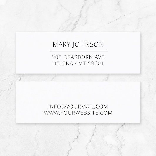 Minimal Berufliche Elegant Typografie 06. Mini Visitenkarte