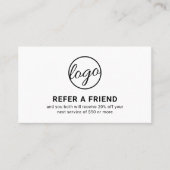 Minimal Berufliche Logos Moderne, einfach Empfehlungskarte (Vorderseite)