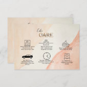 Minimal Berufliche Orange Terracotta Cake Care Dankeskarte (Vorne/Hinten)