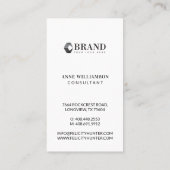 Minimal Berufliches Business-Foto und Ihr Logo Visitenkarte (Rückseite)