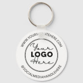 Minimal Berufliches Firmenlogo Schlüsselanhänger (Vorderseite)