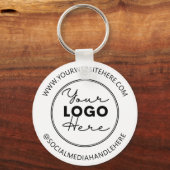 Minimal Berufliches Firmenlogo Schlüsselanhänger (Vorderseite)