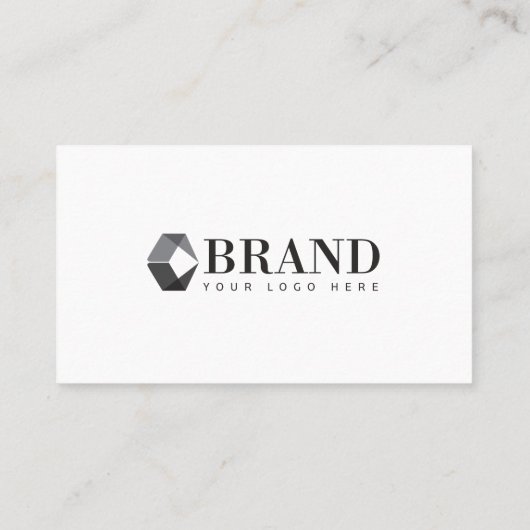 Minimal Berufliches Foto- und Firmenlogo Visitenkarte (Rückseite)