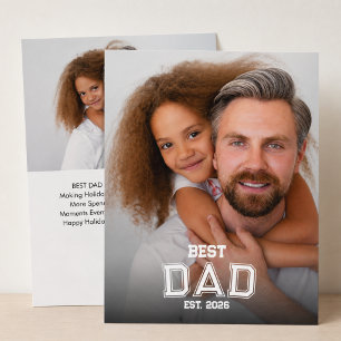 Minimal Bester Vater Gegründetes Jahr Neuer Vater Feiertagskarte