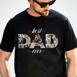 Minimal Bester Vater je VATER 18 FotoCollage<br><div class="desc">Der beste Papa, der je vollfarbig Foto Collage T - Shirt ist hier, um den bemerkenswerten Vater in Ihrem Leben zu feiern. Passen Sie dieses einzigartige Stück mit 18 Ihrer ganz besonderen Fotos an, die das Wort "Papa" bilden. Die Worte "Bestes und "Immer" sind in einem eleganten Skript entworfen. Ein...</div>