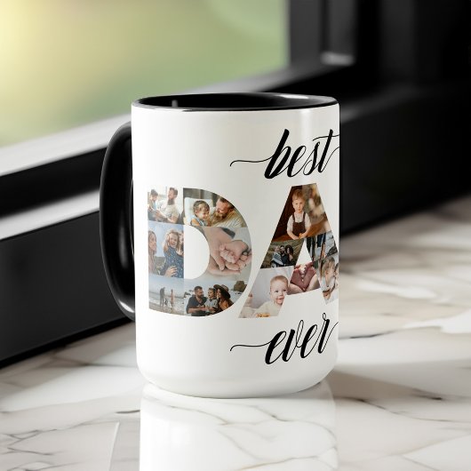 Minimal Bester Vater je VATER 18 FotoCollage Tasse