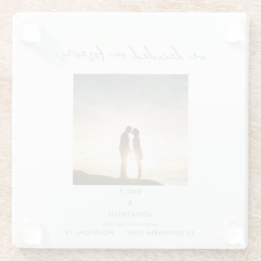 Minimal bestimmt für Forever Foto Script Glasuntersetzer (Rückseite)