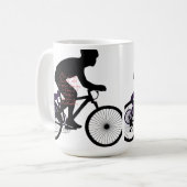 Minimal Bicycle Art Kaffeetasse (Vorderseite Links)