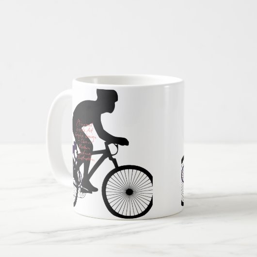 Minimal Bicycle Art Kaffeetasse (Vorderseite Links)