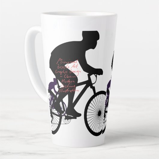 Minimal Bicycle Art Milchtasse (Linke Ecke)