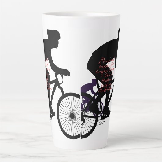 Minimal Bicycle Art Milchtasse (Vorderseite)