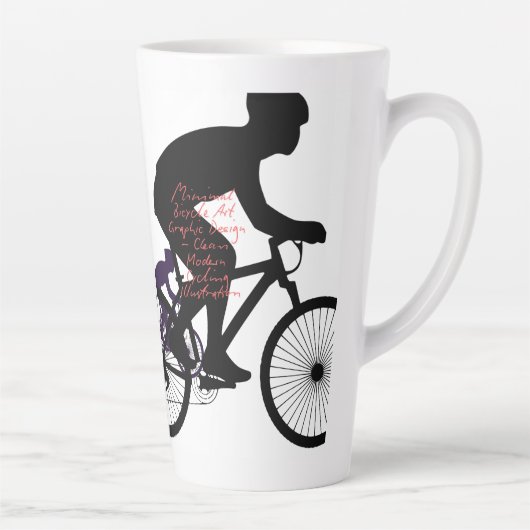 Minimal Bicycle Art Milchtasse (Rechts)