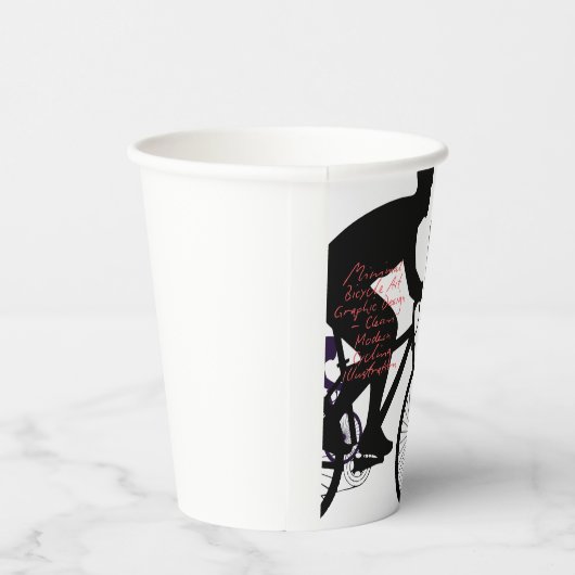 Minimal Bicycle Art Pappbecher (Rechts)