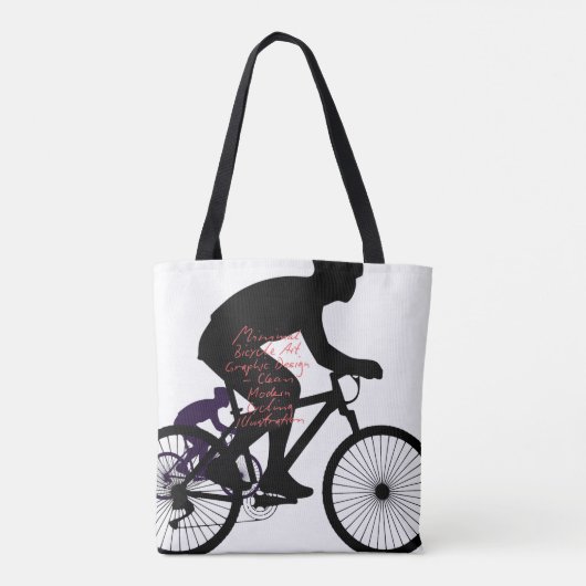 Minimal Bicycle Art – Tasche (Rückseite)