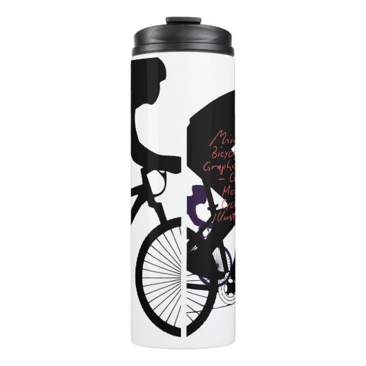 Minimal Bicycle Art Thermosbecher (Vorderseite)