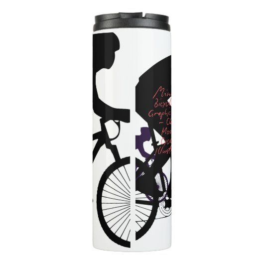 Minimal Bicycle Art Thermosbecher (Rückseite)