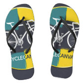 Minimal Bicycle Illustration – Badesandalen (Fußbett)