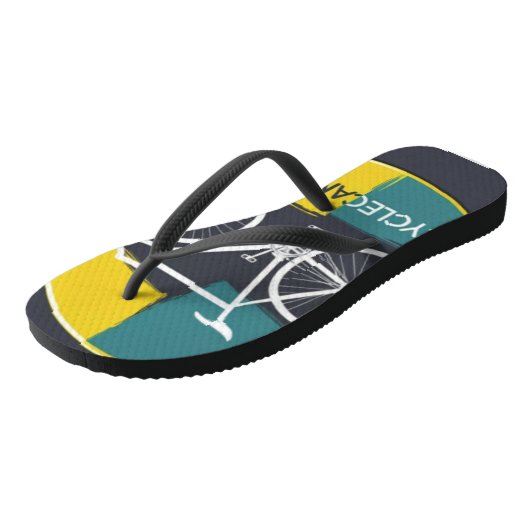 Minimal Bicycle Illustration – Badesandalen (Schrägansicht)