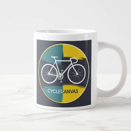Minimal Bicycle Illustration –  Jumbo-Tasse (Rechts)