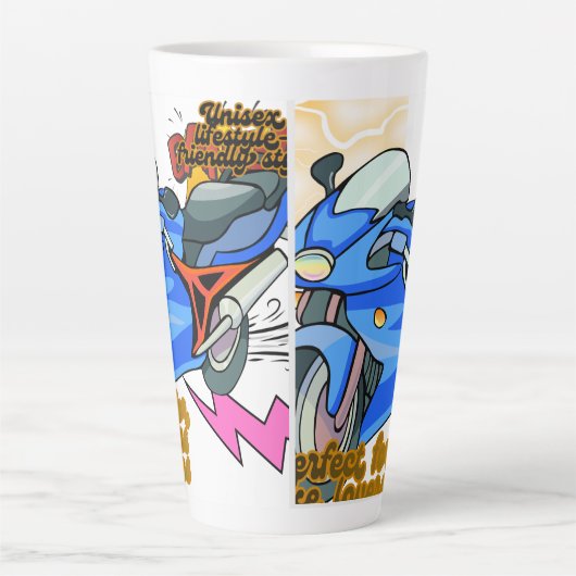 Minimal Bike Art Graphic Milchtasse (Vorderseite)