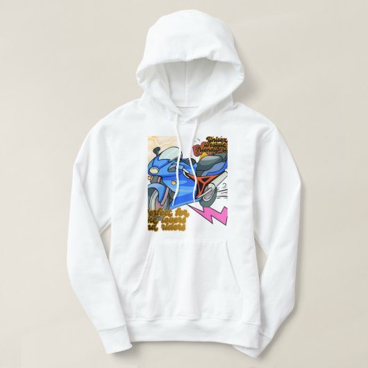 Minimal Bike Art Graphic – Modern Motorcycle Hoodie (Design vorne)