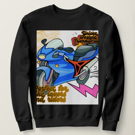 Minimal Bike Art Graphic – Modern Motorcycle Sweatshirt (Design vorne)