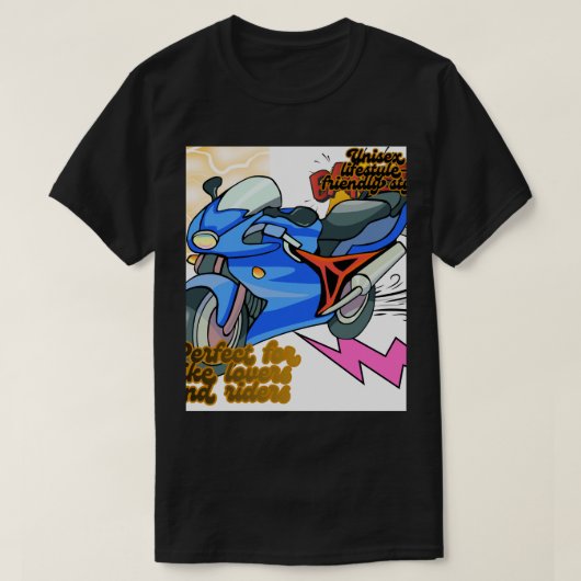 Minimal Bike Art Graphic – Modern Motorcycle T-Shirt (Design vorne)