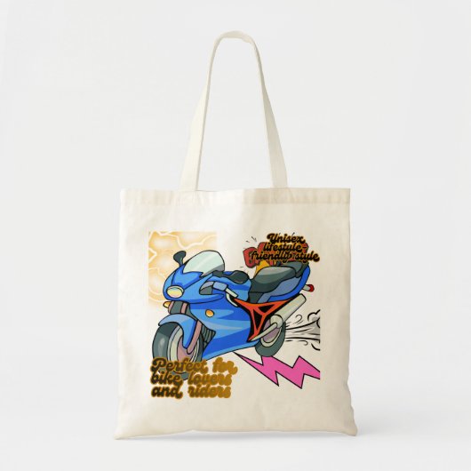 Minimal Bike Art Graphic –Motorcycle Party Tragetasche (Vorne)